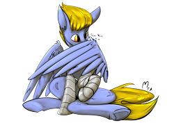 Size: 4961x3508 | Tagged: safe, artist:mekblue, imported from derpibooru, oc, oc only, pegasus, pony, amputee, cute, grooming, mechanical legs, pegasus oc, preening, prosthetic limb, prosthetics, simple background, solo, transparent background, wings, yellow eyes