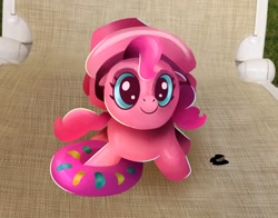 Size: 2940x2310 | Tagged: safe, artist:poxy_boxy, imported from derpibooru, pinkie pie, earth pony, pony, aboyada, floatie, floaty, high res, looking at you, paint, ponk, smol, solo