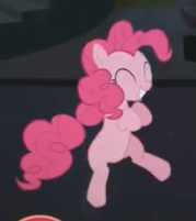 Size: 179x201 | Tagged: safe, imported from derpibooru, screencap, pinkie pie, earth pony, pony, dancing, game, harmony quest, my little pony: harmony quest, smiling