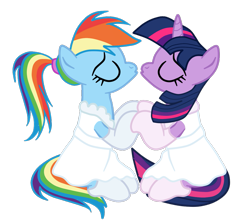 Size: 1079x964 | Tagged: safe, artist:3d4d, artist:gmaplay, imported from derpibooru, rainbow dash, twilight sparkle, female, lesbian, marriage, shipping, simple background, transparent background, twidash, vector, wedding