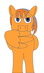 Size: 646x1080 | Tagged: safe, artist:nittany discord, imported from derpibooru, oc, oc:cold front, pegasus, 1000 hours in gimp, april fools 2021, grooming, pegasus oc, preening, wings