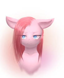 Size: 1075x1305 | Tagged: safe, artist:yukiyume_b, imported from derpibooru, pinkie pie, earth pony, pony, cute, female, floppy ears, frown, looking at you, pinkamena diane pie, solo, teary eyes