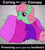 Size: 1000x1100 | Tagged: safe, alternate version, artist:phallen1, derpibooru exclusive, edit, imported from derpibooru, oc, oc only, oc:windcatcher, pegasus, pony, female, grooming, looking at you, one eye closed, parachute, preenhub, preening, simple background, solo, text, wink, winking at you