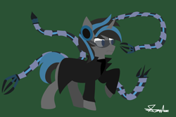 Size: 5207x3467 | Tagged: safe, artist:samsailz, imported from derpibooru, oc, oc only, alicorn, pony, claw, clothes, coat, confused, doctor octopus, glasses, headphone, headphones, lineless, scared, solo, tentacles
