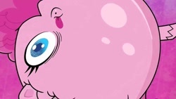 Size: 1080x607 | Tagged: safe, artist:inflationvideo, imported from derpibooru, screencap, pinkie pie, earth pony, pony, my little pony: pony life, spoiler:pony life s02e06, spoiler:pony life season 2, balloonie pie, fetish fuel, g4.5, inflation, pony life, solo, the tiara of truth, tongue out