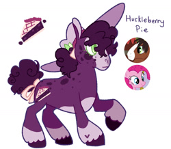 Size: 1280x1114 | Tagged: safe, artist:babypaste, artist:goatpaste, imported from derpibooru, pinkie pie, trouble shoes, oc, oc only, oc:huckleberry pie, earth pony, pony, bow, hat, offspring, parent:pinkie pie, parent:trouble shoes, parent:troubleshoes clyde, parents:trouble pie, screencap reference, simple background, solo, sun hat, tail bow, unshorn fetlocks, white background