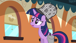 Size: 1920x1080 | Tagged: safe, imported from derpibooru, screencap, twilight sparkle, pony, unicorn, mmmystery on the friendship express, bag, deerstalker, detective, female, hat, mare, saddle bag, sherlock holmes, sherlock sparkle, solo, unicorn twilight