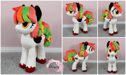 Size: 2000x1193 | Tagged: safe, artist:dixierarity, imported from derpibooru, oc, oc only, oc:shutterbug, pegasus, pony, braid, commission, flower, handmade, irl, photo, plushie