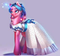 Size: 798x742 | Tagged: safe, artist:drdepper, imported from derpibooru, oc, oc only, pony, unicorn, clothes, dress, female, magic, mare, solo
