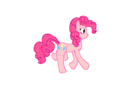 Size: 550x400 | Tagged: safe, artist:audoubled, imported from derpibooru, pinkie pie, pony, animated, smiling, solo, walking
