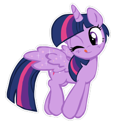 Size: 1280x1301 | Tagged: safe, artist:skylordlysander, imported from derpibooru, twilight sparkle, alicorn, pony, cute, female, mare, one eye closed, simple background, solo, tongue out, transparent background, twiabetes, twilight sparkle (alicorn), wink
