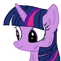 Size: 200x200 | Tagged: safe, artist:starlight sword, derpibooru exclusive, imported from derpibooru, twilight sparkle, pony, :3, bust, cheek fluff, cute, ear fluff, female, fluffy, grin, mare, pixel art, pixelorama, portrait, profile picture, simple background, smiling, solo, transparent background, twiabetes