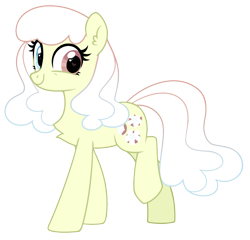 Size: 1111x1068 | Tagged: safe, artist:sonnatora, imported from derpibooru, oc, oc only, oc:fluffy buddy, earth pony, pony, derpibooru community collaboration, 2022 community collab, earth pony oc, heart eyes, heterochromia, looking at you, multicolored hair, simple background, solo, transparent background, wingding eyes