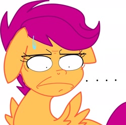 Size: 2373x2351 | Tagged: safe, imported from derpibooru, scootaloo, pegasus, pony, disgusted, female, filly, high res, reaction image, shocked, solo, vector