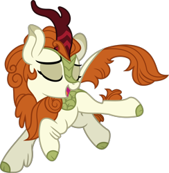 Size: 3934x4033 | Tagged: safe, artist:kojibiose, imported from derpibooru, autumn blaze, kirin, eyes closed, high res, simple background, solo, transparent background, vector