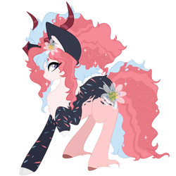 Size: 1280x1280 | Tagged: safe, artist:katelynleeann42, imported from derpibooru, oc, oc only, oc:confetti party, hybrid, pony, interspecies offspring, offspring, parent:discord, parent:pinkie pie, parents:discopie, simple background, solo, transparent background