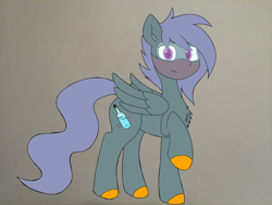 Size: 2048x1536 | Tagged: safe, artist:triksa, imported from derpibooru, oc, oc:flayla, pegasus, face mask, mask, pegasus oc, simple background, wings