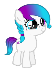 Size: 880x1160 | Tagged: safe, artist:strategypony, imported from derpibooru, oc, oc only, oc:aurora starling, earth pony, pony, braid, cute, daaaaaaaaaaaw, female, filly, glasses, heterochromia, ocbetes, simple background, smiling, transparent background