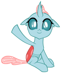 Size: 5622x6782 | Tagged: safe, artist:andoanimalia, imported from derpibooru, ocellus, changedling, changeling, uprooted, absurd resolution, cuddly, cute, cuteness overload, daaaaaaaaaaaw, diaocelles, female, happy, hnnng, huggable, looking at you, png, simple background, transparent background, vector, waving, weapons-grade cute