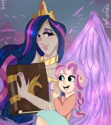 Size: 540x612 | Tagged: source needed, safe, artist:darksinfonic, imported from derpibooru, sunny starscout, twilight sparkle, alicorn, human, the last problem, g5, human princess twilight, humanized, older, older twilight, princess twilight 2.0, sunny and her heroine, twilight sparkle (alicorn), winged humanization, wings