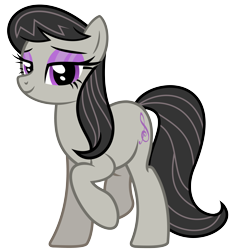 Size: 4140x4462 | Tagged: safe, artist:severity-gray, imported from derpibooru, imported from ponybooru, octavia melody, earth pony, pony, alternate hairstyle, bedroom eyes, eyeshadow, looking at you, makeup, simple background, solo, transparent background