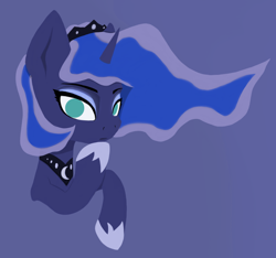 Size: 1730x1620 | Tagged: safe, artist:veyronraze, imported from derpibooru, princess luna, alicorn, pony, colored, female, flat colors, hooves, horn, jewelry, lineless, mare, minimalist, modern art, regalia, simple background, solo, tiara, wings