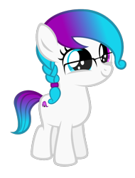 Size: 880x1160 | Tagged: safe, artist:strategypony, imported from derpibooru, oc, oc only, oc:aurora starling, earth pony, pony, braid, cute, dawwww, female, filly, glasses, ocbetes, simple background, smiling, transparent background