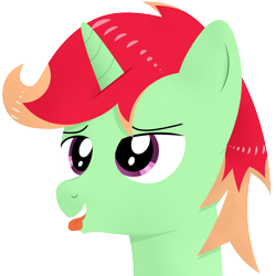 Size: 2000x2000 | Tagged: safe, artist:goldenflow, imported from derpibooru, oc, oc only, oc:jonin, pony, unicorn, cute, horn, male, simple background, solo, tongue out, transparent background, vector