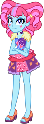 Size: 2734x7676 | Tagged: safe, artist:emeraldblast63, imported from derpibooru, kiwi lollipop, equestria girls, equestria girls series, sunset's backstage pass!, spoiler:eqg series (season 2), choker, clothes, dress, feet, female, high heels, k-lo, legs, sandals, shoes, simple background, skirt, smiling, solo, transparent background, vector