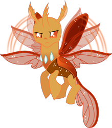 Size: 5763x6577 | Tagged: safe, artist:lincolnbrewsterfan, derpibooru exclusive, imported from derpibooru, oc, oc only, oc:venerate, changedling, changeling, .svg available, angry, battle stance, buzzing wings, changedling oc, changeling oc, colored pupils, colorful, determination, determined, determined face, determined look, furious, horn, inkscape, male, motion blur, motion lines, orange (color), orange changeling, orange eyes, rhinestone, rhinestones, simple background, svg, transparent background, vector, wings
