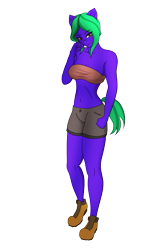 Size: 347x520 | Tagged: safe, artist:lullabyjak, imported from derpibooru, oc, oc:kris, anthro, earth pony, commission