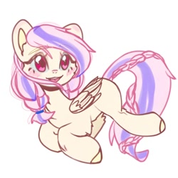 Size: 768x768 | Tagged: safe, artist:xi wen, imported from derpibooru, oc, oc only, oc:forestring, pegasus, pony, cute, solo