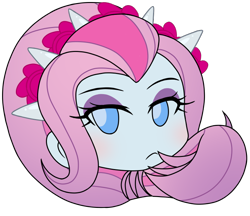 Size: 740x640 | Tagged: safe, artist:batipin, imported from derpibooru, part of a set, violet blurr, equestria girls, head only, simple background, solo, transparent background