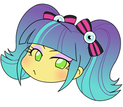 Size: 740x640 | Tagged: safe, artist:batipin, imported from derpibooru, part of a set, pixel pizazz, equestria girls, head only, simple background, solo, transparent background
