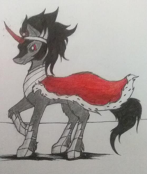 Size: 555x659 | Tagged: safe, artist:winterclaws22, imported from derpibooru, king sombra, pony, unicorn, solo, traditional art