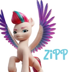Size: 1044x1044 | Tagged: safe, imported from derpibooru, screencap, zipp storm, pegasus, pony, colored wings, female, g5, mare, official, solo, wings