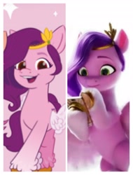 Size: 3106x4096 | Tagged: safe, imported from derpibooru, pipp petals, pegasus, pony, 3d, cellphone, comparison, g5, green pupils, phone, pipp, red pupils, smartphone