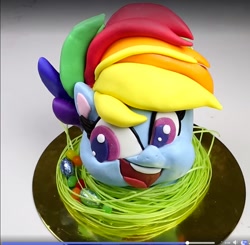 Size: 1079x1057 | Tagged: safe, imported from derpibooru, rainbow dash, my little pony: pony life, candy, decoration, easter, food, g4.5, holiday, official, pony life