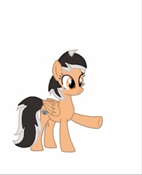 Size: 778x961 | Tagged: safe, artist:magickyotearts112295, imported from derpibooru, oc, oc only, oc:hearty felt, pegasus, pony, base used, simple background, solo, white background