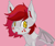 Size: 1055x877 | Tagged: safe, artist:aliceg, artist:sosu, imported from ponybooru, oc, oc:reddthebat, bat pony, pony, bat pony oc, bat wings, blepping, ear fluff, ears, fangs, freckles, golden eyes, solo, wings