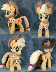 Size: 4170x5440 | Tagged: safe, artist:doctorkoda, imported from derpibooru, applejack, earth pony, pony, the last problem, absurd resolution, braided tail, clothes, female, granny smith's shawl, hair bun, irl, mare, older, older applejack, photo, plushie, solo, standing, turnaround