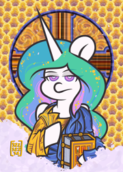 Size: 1900x2640 | Tagged: safe, artist:threetwotwo32232, imported from derpibooru, princess celestia, alicorn, pony, female, high res, jesus christ, mare, parody
