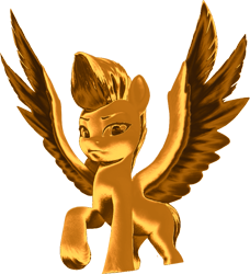 Size: 741x813 | Tagged: safe, artist:shydale edits, edit, edited edit, edited screencap, imported from derpibooru, screencap, zipp storm, pegasus, pony, female, g5, gold, golden, golden zipp, mare, meme, meme origin, png, simple background, solo, transparent background