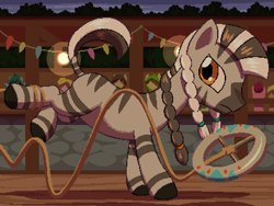 Size: 800x600 | Tagged: safe, artist:rangelost, imported from derpibooru, oc, oc only, pony, zebra, cyoa:d20 pony, braid, male, pixel art, solo, zebra oc