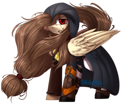 Size: 2647x2265 | Tagged: safe, artist:mediasmile666, imported from derpibooru, oc, oc only, pegasus, pony, female, hairband, high res, mare, red eyes, simple background, solo, standing, transparent background