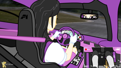 Size: 3840x2160 | Tagged: safe, artist:forzaveteranenigma, imported from derpibooru, octavia melody, human, fanfic:equestria motorsports, car, car interior, clothes, driving, feet, flats, heel and toe, high res, humanized, mclaren, mclaren f1, nurburgring, nurburgring nordschleife, pedal, seatbelt, shifting, shoes, socks