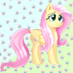 Size: 3000x3000 | Tagged: safe, artist:sweet-shroom, imported from derpibooru, part of a set, fluttershy, pegasus, pony, cute, cutie mark, ear fluff, high res, redraw, shyabetes, solo