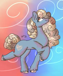 Size: 546x654 | Tagged: safe, artist:sunniesfunthecupcake, imported from derpibooru, oc, oc only, oc:cotton cozy, earth pony, pony, female, mare, pose, solo