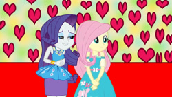 Size: 1192x670 | Tagged: safe, artist:bigpurplemuppet99, imported from derpibooru, fluttershy, rarity, equestria girls, female, flarity, lesbian, shipping