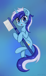 Size: 1200x2000 | Tagged: safe, artist:hsf, imported from derpibooru, minuette, pony, unicorn, :p, chest fluff, ear fluff, leg fluff, looking at you, solo, tongue out, toothbrush